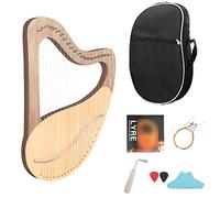 Arpa A Lira A 21 Corde, Strumenti Portatili for Arpa In Mogano A Forma Di Cuore Con Borsa, Corda Di Ricambio, Plettri, Chiave Di Accordatura, Regalo for Strumenti A Corda for Adulti, Bambini E Princip