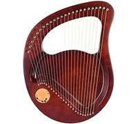 Arpa a lira a 24 corde, legno massello di mogano, miglior regalo per gli amanti della musica principianti, bambini e adulti, con plettro per chiave per accordatura, corda di ricambio e tutor