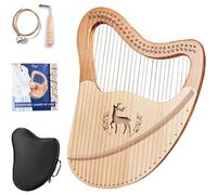 Arpa a lira a 27 corde, strumento in mogano con corde in metallo con borsa in EVA, chiave per accordatura, corde di ricambio, manuale inglese, regalo per principianti amanti della musica adulti