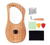 Arpa a lira a 7 corde Strumento a corde in legno in stile antico con borsa per il trasporto Set di corde extra