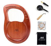 Arpa a lira,AKLOT lyre harp 16 corde stringhe di metallo lyre harp in di mogano con pickup chiave per accordare pick-up e borsa nera