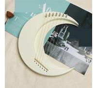 Arpa a lira Crescent Moon Lyre Harp 7 corde Lyra portatile Piano Mini strumento musicale a con istruzioni Chiave for accordatura