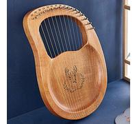 Arpa a lira in legno a 16 corde, strumento a corde in legno di mogano con borsa per il trasporto/chiave per accordatura/backup 16 corde, per adulti principianti amanti della musica, miglior regalo