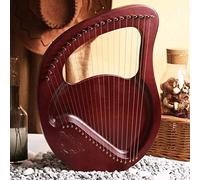 Arpa A Lira, Portatile Arpa A 16 Corde, Arpa Piccola Strumento Musicale Arpa, Strumento Un Corde Nel Mogano, Intagliato per Professionisti Principianti Adulti Red