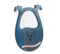 arpa, Arpa lira, strumento a lira in legno massello di mogano con design brevettato, arpa portatile a 16 corde in metallo for adulti, bambini e principianti.(Green,2)