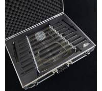 Arpa Canora In Cristallo Di Quarzo A 8 Note CDEFGABC, Con Motivo A Fiore Della Vita, Otto Canne E Otto Toni, Con Custodia E Mazzuolo Gratuiti, For La Terapia Del Suono(440hz)