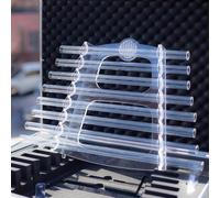 Arpa Canora In Cristallo Di Quarzo Con Motivo A Fiore Della Vita, For La Guarigione Sonora, Strumento Musicale Curativo A 8 Note CDEFGABC, Con Custodia In Allumina E Mazzuolo Gratuiti(440hz)