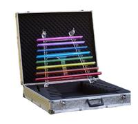 Arpa canora in cristallo di quarzo per terapia del suono a 432 Hz/444 Hz con 8 note e scatola in lega di allumina, per la meditazione curativa della terapia del suono,432Hz