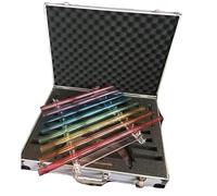 Arpa canora in cristallo di quarzo per terapia del suono a 432 Hz con 8 note e scatola in lega di allumina,Colorful