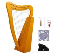 Arpa celtica irlandese a 15 corde for principianti amanti della musica, arpa lira con corde in nylon, borsa resistente, chiave di accordatura, libro di spartiti e corde di ricambio.(Yellow)