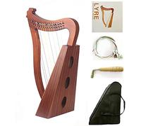 Arpa celtica irlandese a 15 corde per principianti, in mogano, con chiave inglese e corde di ricambio, strumento musicale a lira