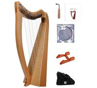 Arpa celtica irlandese a 19 corde con borsa resistente, chiave di accordatura, corde extra, libro di spartiti e telaio di supporto, arpa lira cromatica for amanti della musica e principianti.