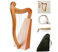 Arpa celtica irlandese a 19 corde, in mogano, arpa celtica irlandese con custodia resistente, chiave per accordatura, strumento musicale per adulti/bambini, arpa a lira