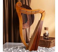 Arpa celtica irlandese a 19 corde, in mogano, con chiave per accordatura e custodia, perfetta per principianti e adulti, strumento musicale tradizionale in stile lira