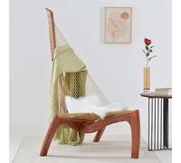 Arpa contemporanea - Sedia da salotto sospesa artistica con struttura in legno massello, mobili di design minimalista nordico
