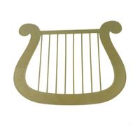 Arpa decorativa modello giallo plastica per fata puntello ragazze angelo abiti scuola spettacolo teatrale 23 cm