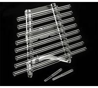 Arpa di cristallo, Arpa curativa di cristallo, Arpa di cristallo Strumento di guarigione del suono 8 note Cdefgabc, for strumento di guarigione del suono, Bilanciamento del Chakra del corpo(Clear 432