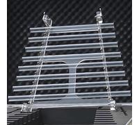 Arpa di cristallo, arpa di cristallo celeste Tasto C 8 note C5 D5 E5 F5 G5 A5 B5 C6, for la meditazione curativa della terapia del suono, con scatola in lega di alluminio(Clear 432 hz)
