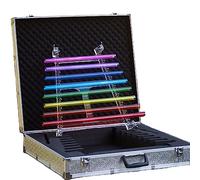 Arpa Di Cristallo, Strumento Musicale Di Guarigione Perfetta For La Meditazione Curativa Della Terapia Del Suono, Tasto C 8 Note C5 D5 E5 F5 G5 A5 B5 C6, Con Valigia In Alluminio (Size : 440HZ)