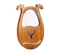 Arpa, Die Holz Leier 16 corde con chiave per accordatura per principianti, strumento musicale portatile (colore legno)