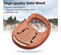 Arpa in Legno Solido 16 Corde Metalliche Wh 16 Tono con Corpo in Legno Massiccio Dual F Asola Sound Design Portatile con Accessori per Principianti e Musicisti Esperiensi per Prest