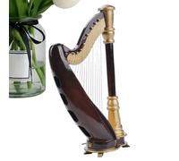 Arpa in miniatura, arpa in miniatura Ornamento desktop per piccoli | ornamento desktop per decorazioni per la casa, figura di decorazione della scrivania da 5,5 pollici