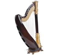 Arpa in miniatura in legno - Modello di strumenti per decori per la casa | Arpa in miniatura | Disposizione della casa da 5,5 pollici Ornamento per gli amanti della musica | Tavolo decorazioni decoraz