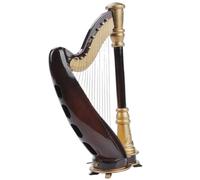 Arpa in miniatura - Modello di strumenti musicali, ornamenti musicali, mini strumenti di arpa in legno, per gli amanti della musica, figure di decorazione da tavolo, amici, decorazioni da tavolo e