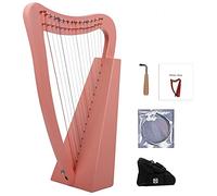 Arpa in mogano a 15 corde, corde in nylon Arpa celtica irlandese con borsa resistente, chiave for accordatura e corde di ricambio, adatta for amanti della musica, principianti, bambini, adulti (Color