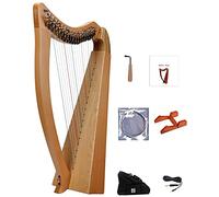 Arpa lira a 19 corde, arpa celtica irlandese a chiave cromatica con borsa resistente, chiave for accordare, corde extra e telaio di supporto adatto for amanti della musica, principianti, bambini e adu