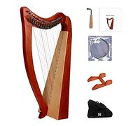 Arpa lira a 19 corde, arpa celtica irlandese a chiave cromatica con borsa resistente, chiave for accordare, corde extra e telaio di supporto adatto for amanti della musica, principianti, bambini e adu