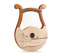 Arpa Lira a 19 Corde Strumenti a Corda Portatili in Mogano/Abete con Chiave di Accordatura, Corda di Ricambio, Borsa for il Trasporto, Strumenti for Arpa Lira Leggeri Facili da Accordare for Principia