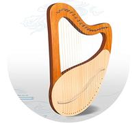 Arpa lira a 21 corde, strumento portatile in mogano a forma di cuore con borsa, corda di ricambio, plettri, chiave di accordatura, regalo per strumento a corda per adulti, bambini(Nature)