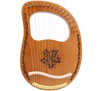 Arpa Lira, Arpa Piccola Portatile in Mogano, 16 Corde Strumento Musicale, Lyre Harp con chiave di sintonia per Gli Amanti Della Musica Principianti Bambini Adulti