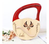 Arpa lira, arpa portatile a 24 corde in metallo, arpa musicale leggera, Strumento Musicale Portatile, per la pratica musicale facile e l'apprendime, per Principianti(Red)