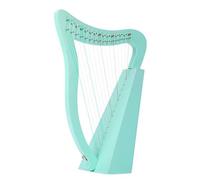 Arpa lira, con 15 corde, strumento a corda portatile, piccolo strumento musicale adatto ai principianti, Stile della Grecia Antica, con chiave per accordatura(Green)