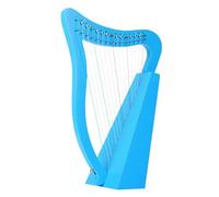 Arpa lira, con 15 corde, strumento a corda portatile, piccolo strumento musicale adatto ai principianti, Stile della Grecia Antica, con chiave per accordatura(Blue)