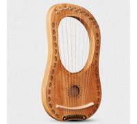 Arpa Lira con Chiave di Sintonia Panno per La Pulizia Manuale di Istruzioni, Lyre Harp Mogano Arpa a Leva per Viaggiare, Prestazione Portatile(10-string)