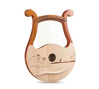 Arpa lira, Lira arpa, 19 per corde per adulti Arpa piccola Arpa in metallo Strumenti a corda Strumenti musicali in mogano Arpa lira, con chiave per accordare e guida alle istruzioni (Color : A deer w