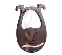 Arpa Lira, Lyre Harp, strumento in mogano con 16 corde in metallo, con chiave per accordare, plettro, corde, per gli amanti della musica per principianti, per adulti/bambini/principianti (Color : Vin