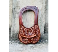 Arpa Lyre In Legno Di Rosa Nuova Con 10 Corde In Nylon Design Di Qualità Premium