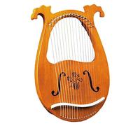 Arpa portatile Lira Arpa Violino greco Arpa a 16 corde Arpa in legno massello di mogano con chiave di accordatura per gli amanti della musica Principianti