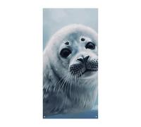 Arpa Seal Pittura Carta da parati Copertura Porta Banner 90x180cm Festone Festone Stagionale Cartello di Benvenuto Decorazione Verticale Porta Appeso Per Portico Ingresso Giardino Decor