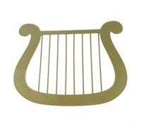 Arpa simulata gialla per oggetti di scena teatrali | Dimensioni 27,4 x 23,1 cm, colore giallo dorato, plastica leggera, accessorio perfetto per costume da angelo