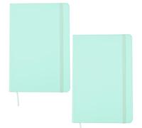 ARPAN Agenda A5 con copertina rigida e nastro segnalibro con chiusura elastica, carta da 80 g/m², 136 fogli, perfetta per ufficio, casa, scuola, affari (confezione da 2)
