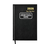 ARPAN Agenda giornaliera 2026 personalizzata personalizzata (nero, formato A5 con logo)