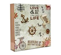 Arpan Album fotografico autoadesivo, a 3 anelli, 20 fogli, 40 lati, con scritta in lingua inglese