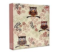 Arpan Album fotografico autoadesivo a 3 anelli, extra large, 20 fogli, 40 lati (gufo)