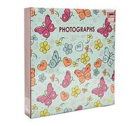 Arpan Album fotografico autoadesivo a 3 anelli, formato XL, con 20 fogli e 40 lati (farfalle)