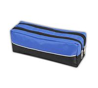 Arpan Astuccio XL in tessuto a doppia zip, ideale per scuola/università/make up 25 x 5 x 8 cm BLUE